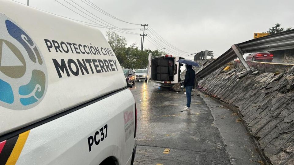 Accidente vial en Monterrey.