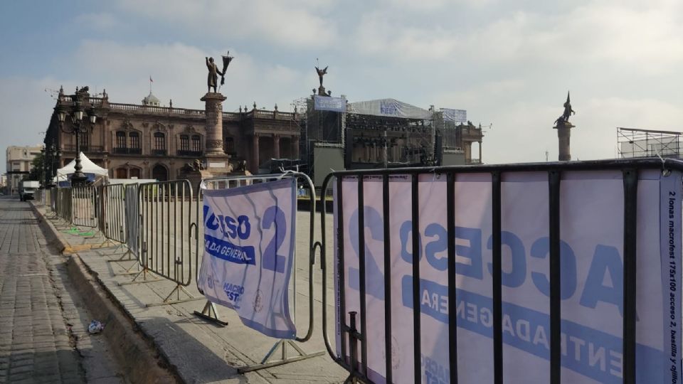 Operativos en el centro de Monterrey.