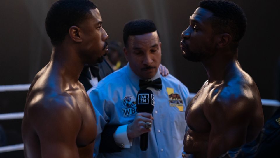 Michael B. Jordan y Johathan Majors en 'Creed III'.