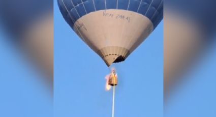 Mueren dos al incendiarse y caer de globo aerostático en Teotihuacán