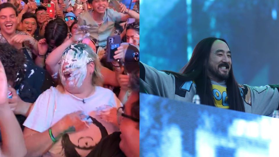 Steve Aoki lanza pastelazo a fanática en Pa'l Norte