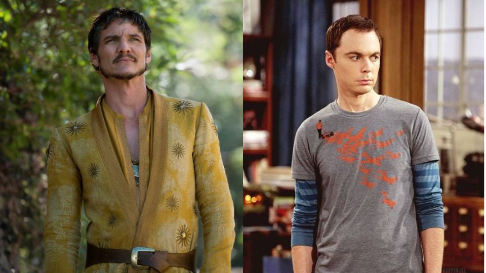 Pedro Pascal como Oberyn Martell en Game Of Thrones (izquierda), Jim Parsons como Sheldon Cooper en The Big Bang Theory (derecha).