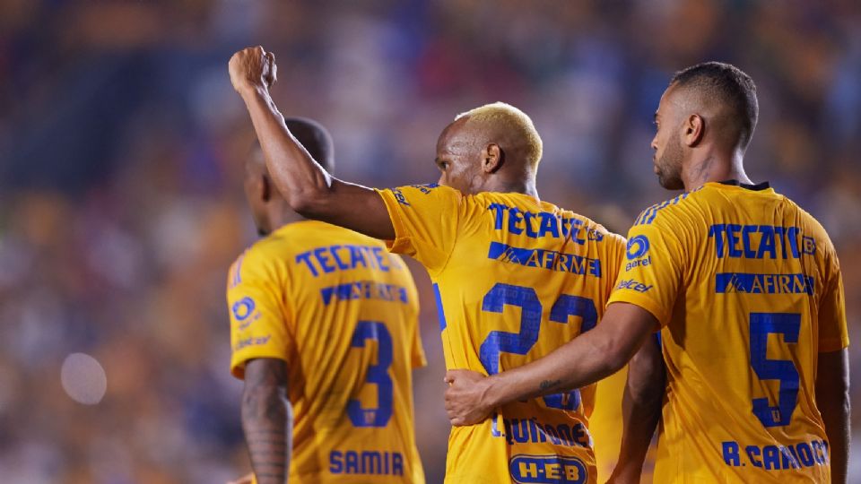 Luis Quiñones celebra su gol ante León en la Concachampions