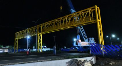 Puente peatonal en la Carretera Nacional se encuentra en su etapa final