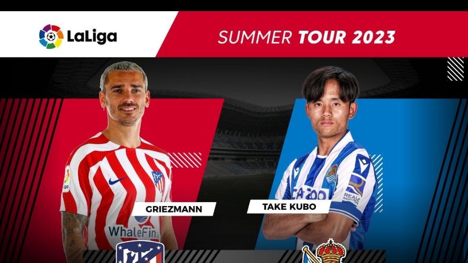 Atlético de Madrid y Real Sociedad jugarán en el Estadio BBVA como parte de LaLiga Summer Tour 2023.