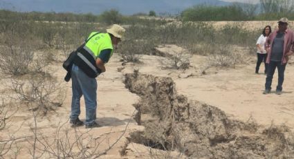 Hallan grieta de 500 metros en poblado de San Luis Potosí