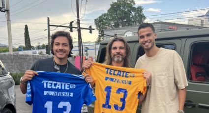 Diego Reyes obsequió jersey de Tigres a Juanes