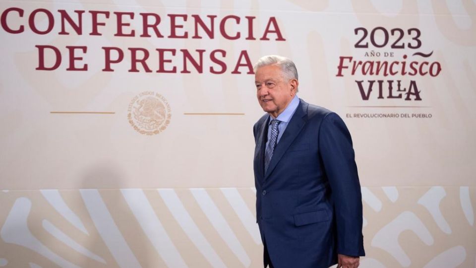 Presidente López Obrador llega a su conferencia 'mañanera'