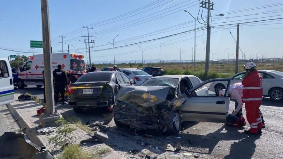 Accidente en la carretera Nuevo Laredo.