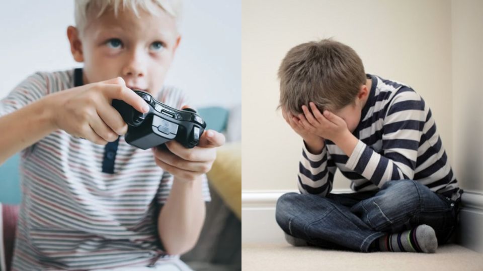 Niños jugando videojuegos