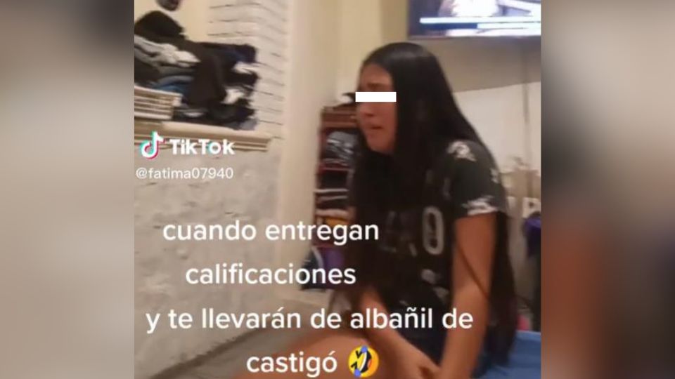 Envían a la obra a joven estudiante por malas calificaciones | Captura de video / TikTok / fatima07940