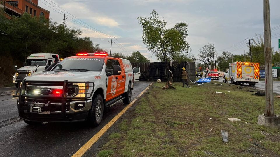 PC Nuevo León tras un fuerte accidente en la Carretera Nacional este jueves 6 de abril