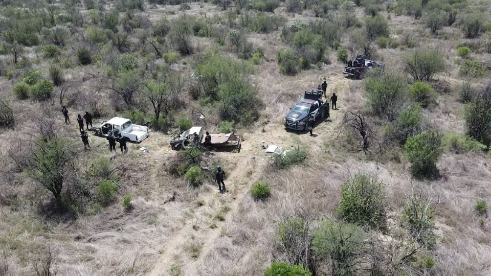 Elementos de Fuerza Civil recuperaron 10 vehículos robados y lograron detener a dos personas.