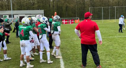 Niños regios suman primeros dos triunfos en torneo de futbol americano en Alemania