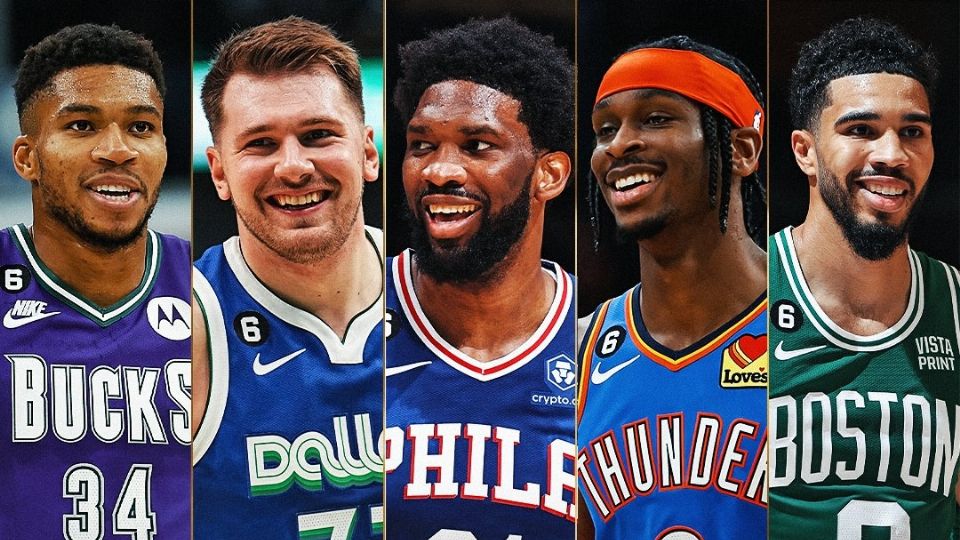 El quinteto del año en la NBA, según dijo la liga en un comunicado en sus redes sociales