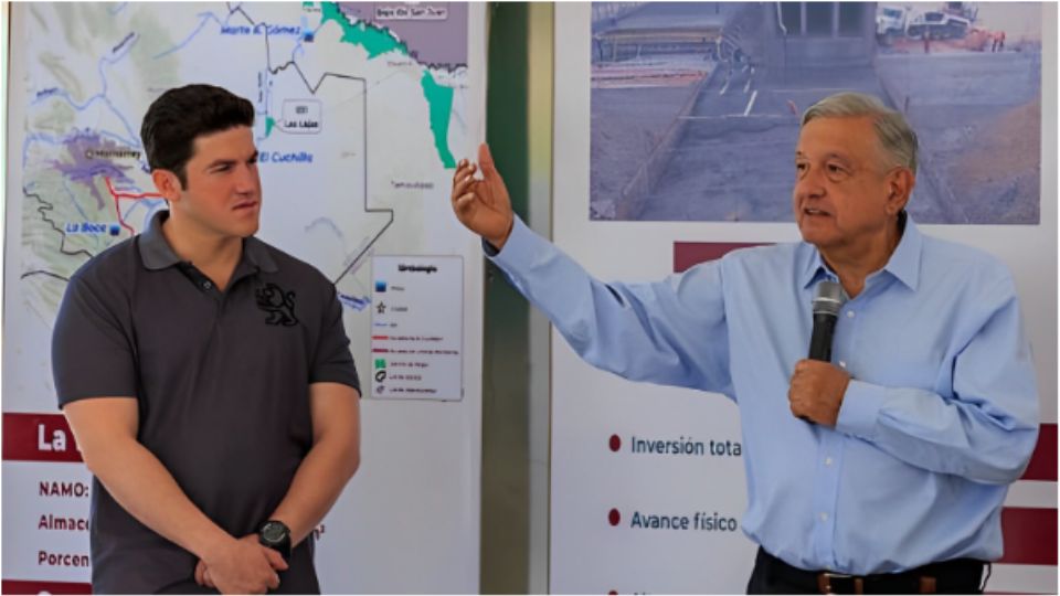 Samuel García junto a López Obrador durante una de sus visitas a Nuevo León