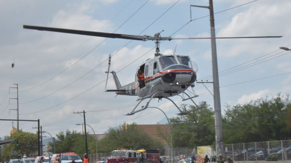 Helicóptero donde fue trasladado