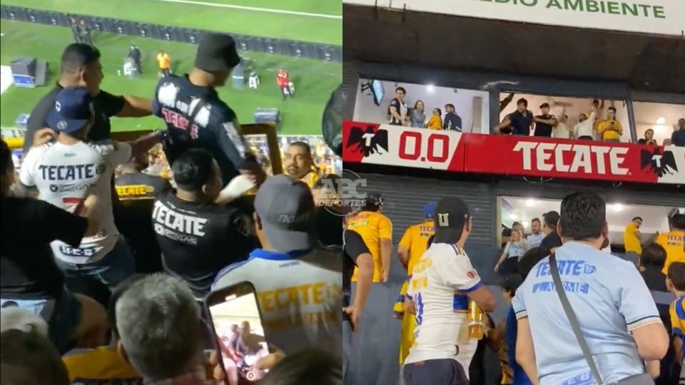 Aficionados de Rayados y Tigres se hicieron de palabras varias veces en el transcurso del Clásico Regio en el Estadio Universitario