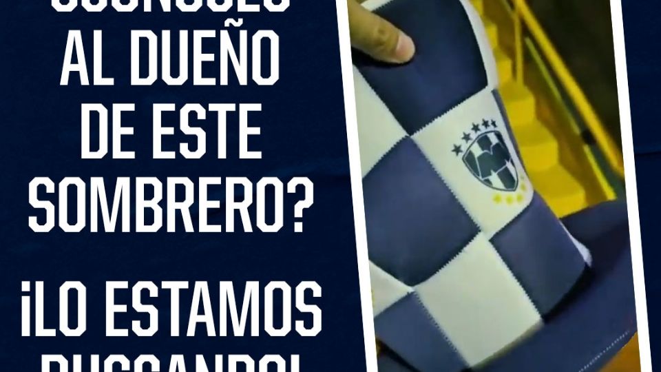 Rayados publicó en sus redes sociales que está buscando al menor que no pudo entrar con su sombrero al Estadio Universitario