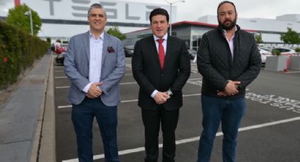 Samuel García visita planta de Tesla en Fremont, California