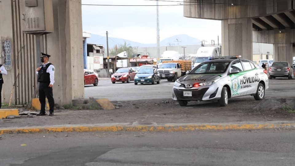 Unidad y elemento de Movilidad y Tránsito de El Carmen.