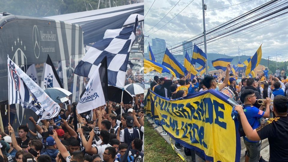 Aficiones de Rayados y Tigres alentaron a su equipo previo al Clásico Regio 131