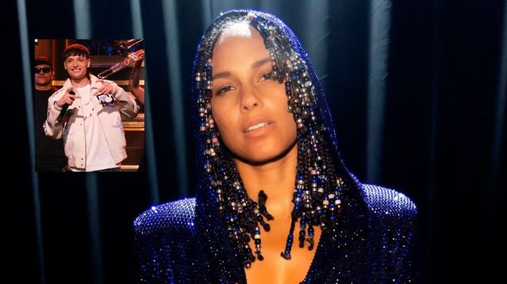 Alicia Keys se pone 'bélica' y canta 'Ella baila sola' de Peso Pluma