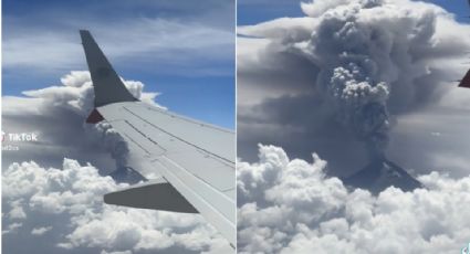 'Don Goyo despertando', pasajero graba desde las alturas al Popocatépetl