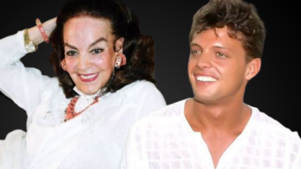 La famosa actriz María Félix y el cantante Luis Miguel.