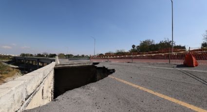 Limpian área de socavón en Morones Prieto, ¡pero aún no lo reparan!