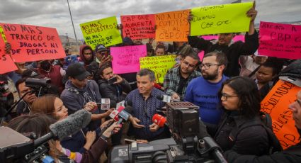 Protestan migrantes en Tijuana; piden no eliminar aplicación del CBP-One