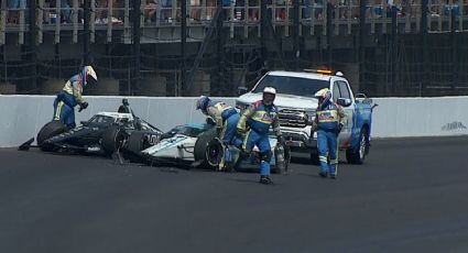 'Pato' O’Ward choca cerca del final de la Indy 500 y abandona la carrera