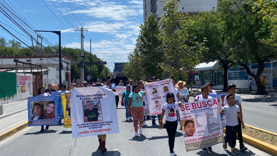 Marcha de familiares de personas desaparecidas.