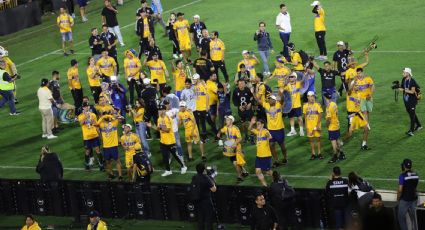 Tigres festeja su título en el Estadio Universitario