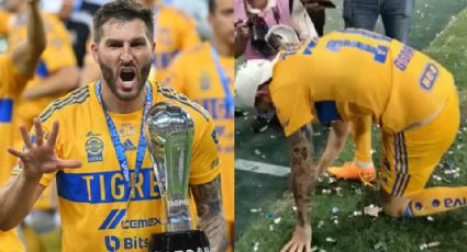 Captan a André-Pierre Gignac desenterrando rosario en el Estadio Akron