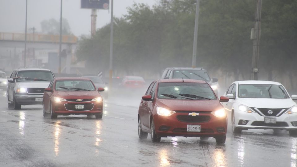 Lluvia registrada en la ciudad de Monterrey