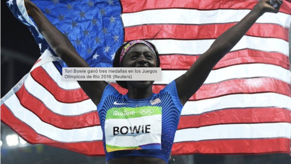 Tori Bowie ganó tres medallas en los Juegos Olímpicos de Río 2016