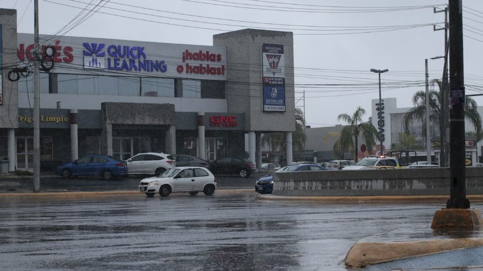 Lluvia en el área metropolitana de Monterrey.