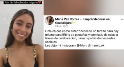 Influencer pide a emprendedoras que la atiendan gratis y le llueven críticas