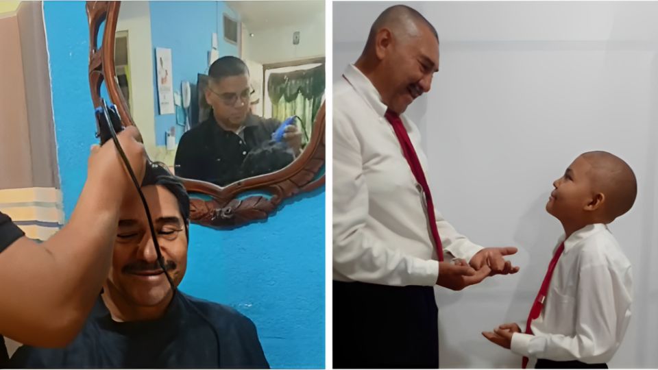 Maestro en Coahuila se rapa para apoyar a su alumno con cáncer