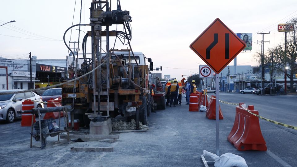 Obras de la Línea 6 del Metro.