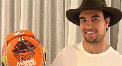 ‘Checo’ Pérez usa casco de Indiana Jones para el GP de Canadá