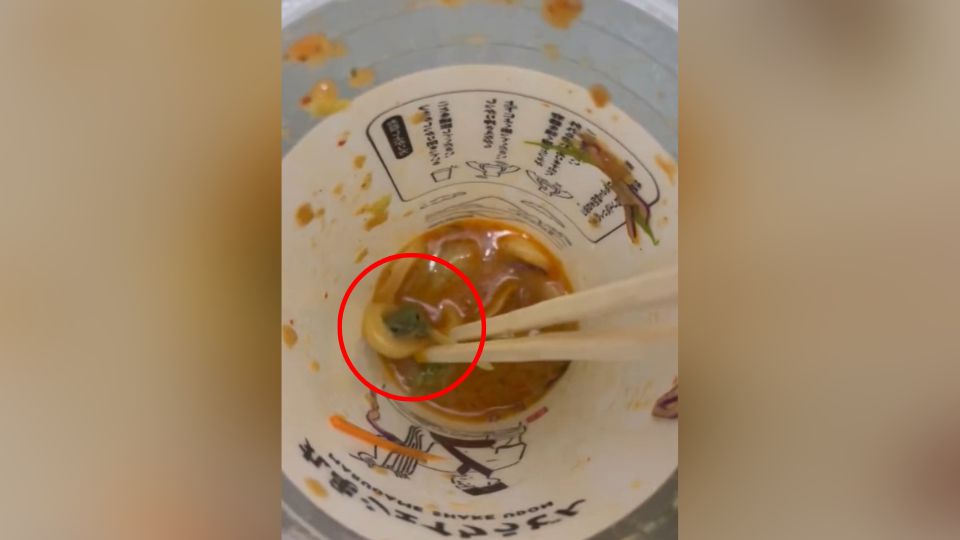 Hombre encuentra rana en su sopa