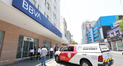 Se incendia sucursal bancaria BBVA en Monterrey