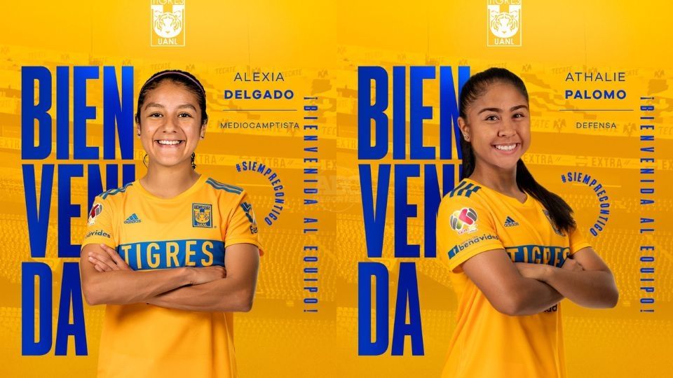 Alexia Delgado y Athalie Palomo fueron anunciadas como las primeras refuerzos de Tigres Femenil para la temporada Apertura 2023