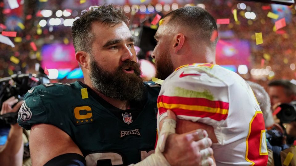 Los hermanos Kelce en el último Super Bowl de la NFL