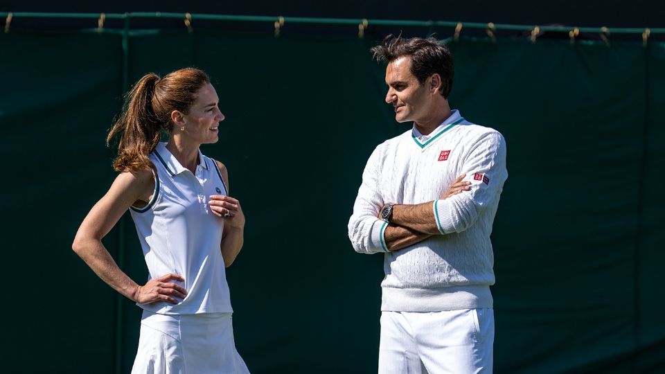 Roger Federer y la princesa de Gales hicieron un homenaje a los recogepelotas o 'héroes olvidados' del torneo de Wimbledon, como los llamó Kate Middleton.