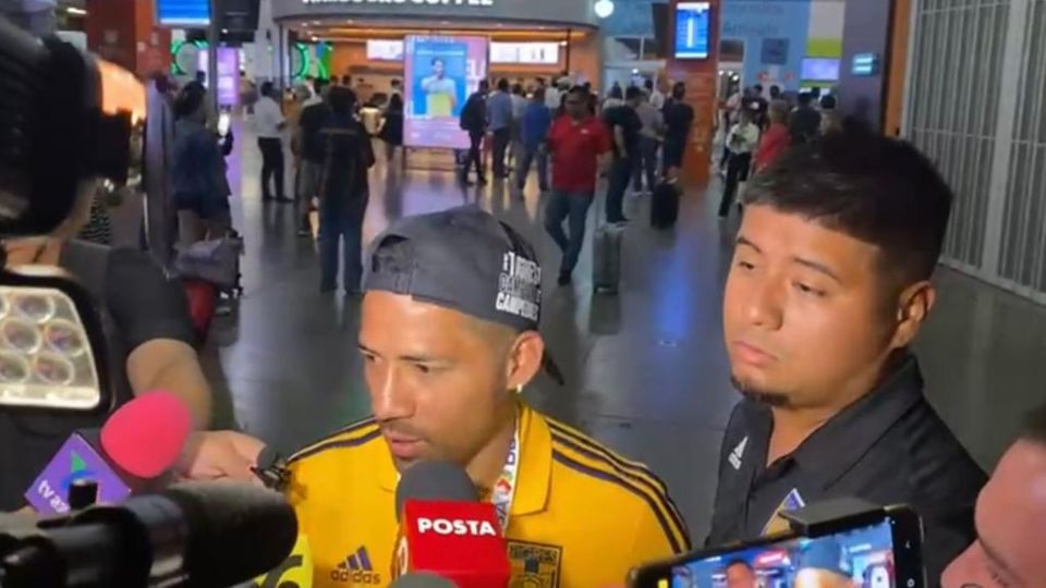 El futbolista de Tigres, Javier Aquino, destacó en el regreso del equipo a la ciudad que buscarán ganar más títulos