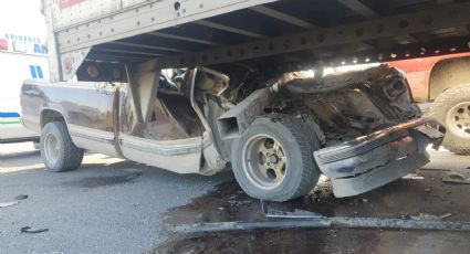 Accidente deja un hombre prensado en la Carretera a Laredo