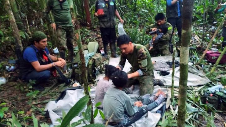 Encuentran con vida a los 4 niños desaparecidos por 40 días tras accidente aéreo